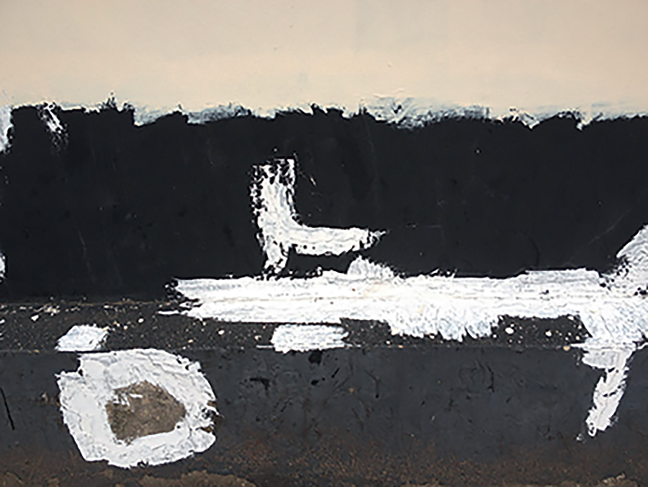 PRISON WALL ABSTRACT (A MAN ESCAPED), 2012–13
